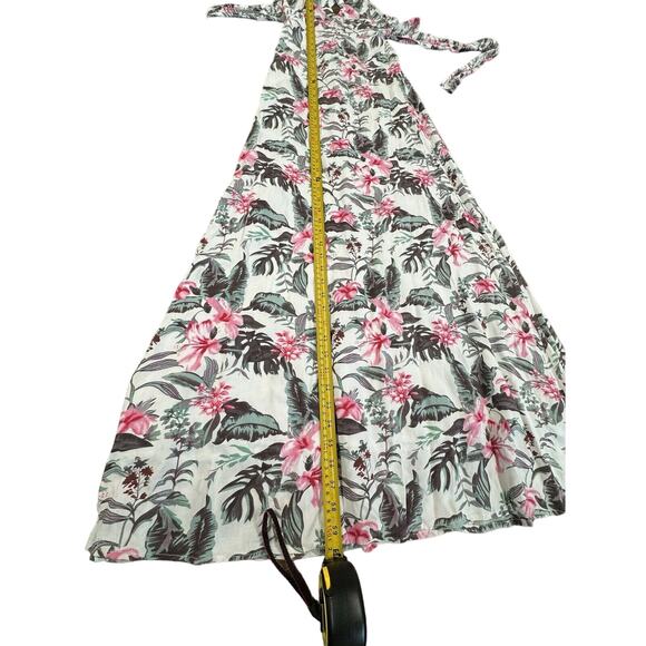 NWT! "Sim & Sam" Dress SZ S White wW/Pink Floral Tie Back Wrap,Criss Cross Back - Picture 8 of 13